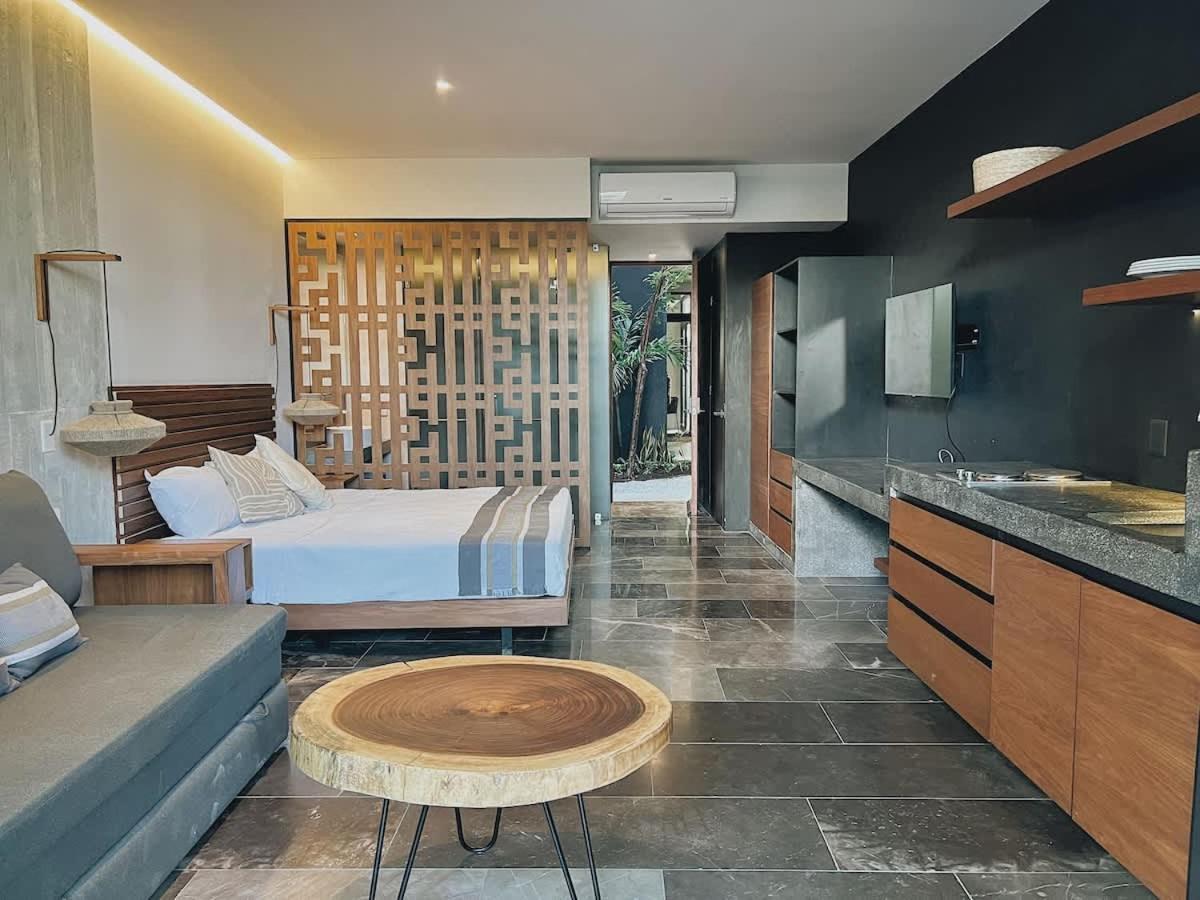 Apartment Gym And King Size Bed Main Street Tulum